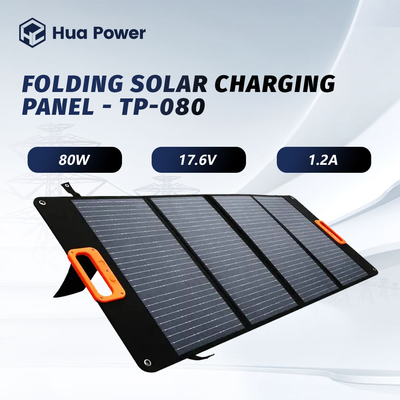 Pannello solare portatile 80W Pannelli solari pieghevoli di ricarica 17.6V 1.2A per centrale elettrica portatile